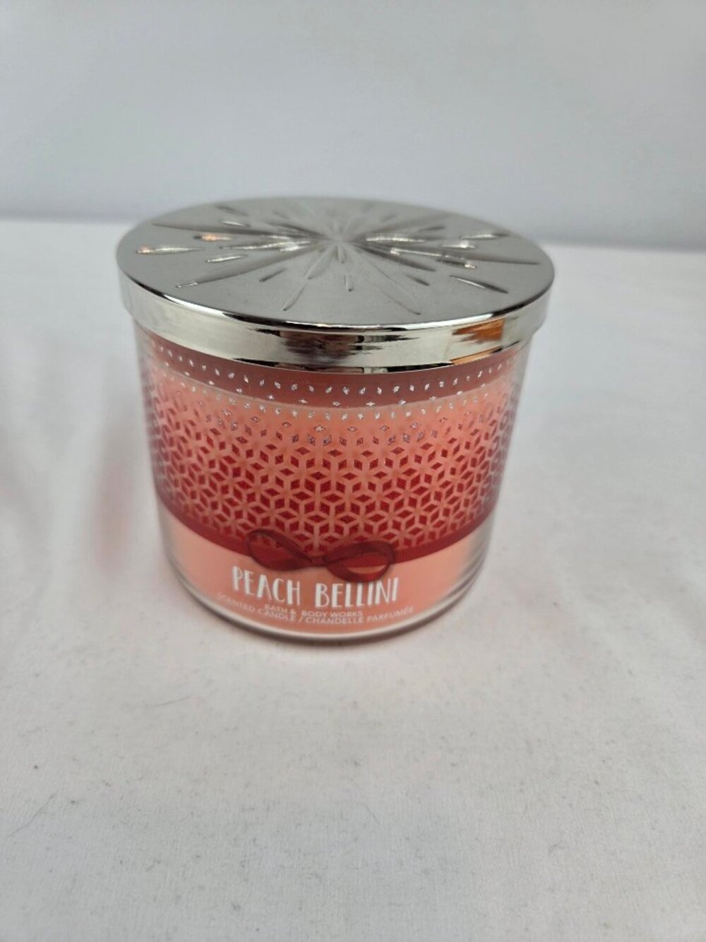 Bath & Body Works Peach Bellini 3-Wick Candle 14.5 oz NEW